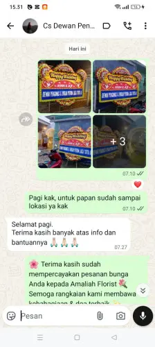 Testimonial Papan Bunga Pernikahan btp