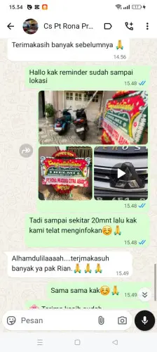 Testimonial Papan Bunga btp